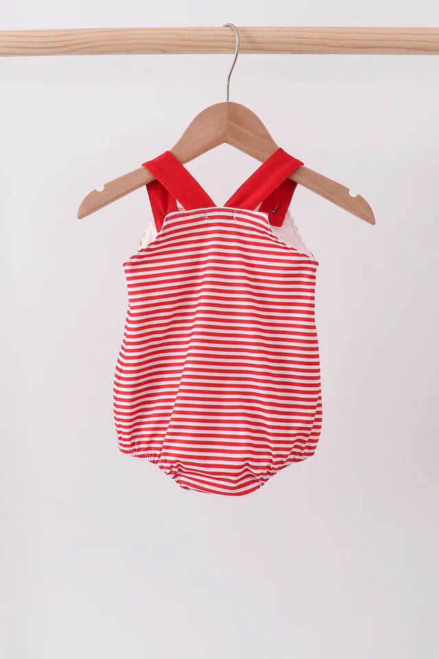 Patriotic Red Stripe Blue Star Bubble
