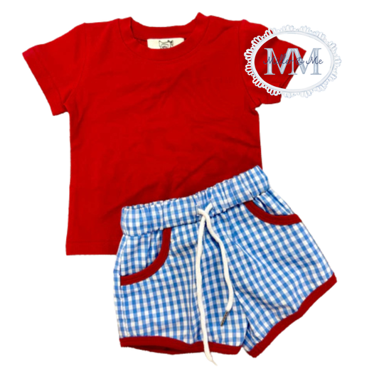 Boys Patriotic Shorts Set
