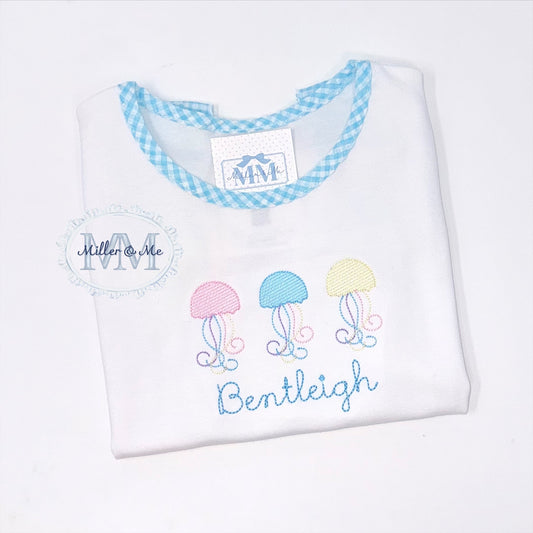 Girls Jellyfish Beach Theme Shirt