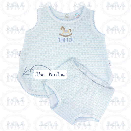 Paty Knit Pinstripe Diaper Set