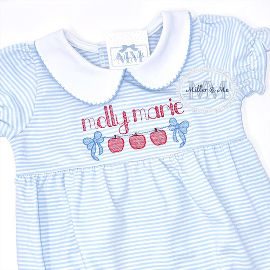 Peter Pan Collar Stripe Back to School Dress