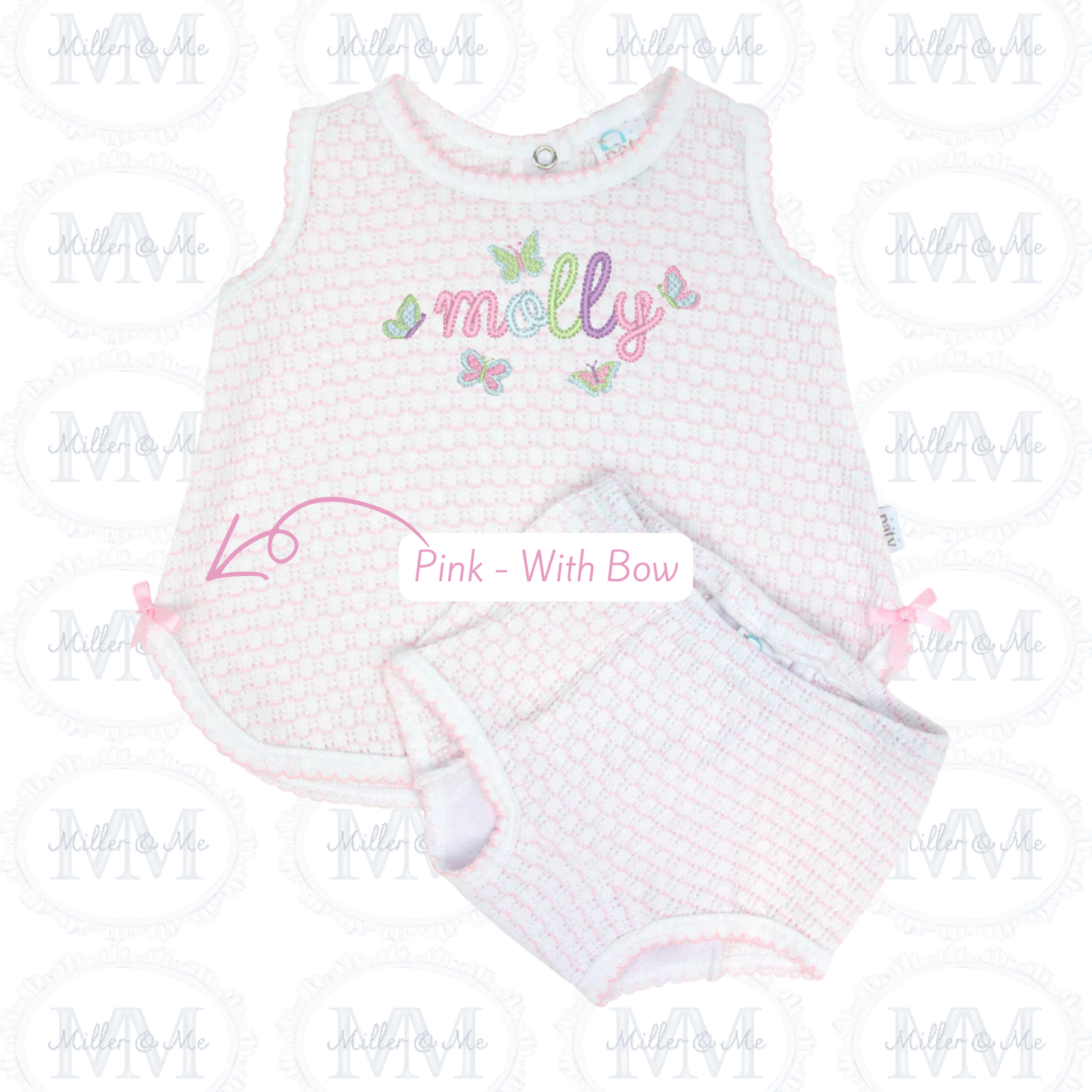 Paty Knit Pinstripe Diaper Set