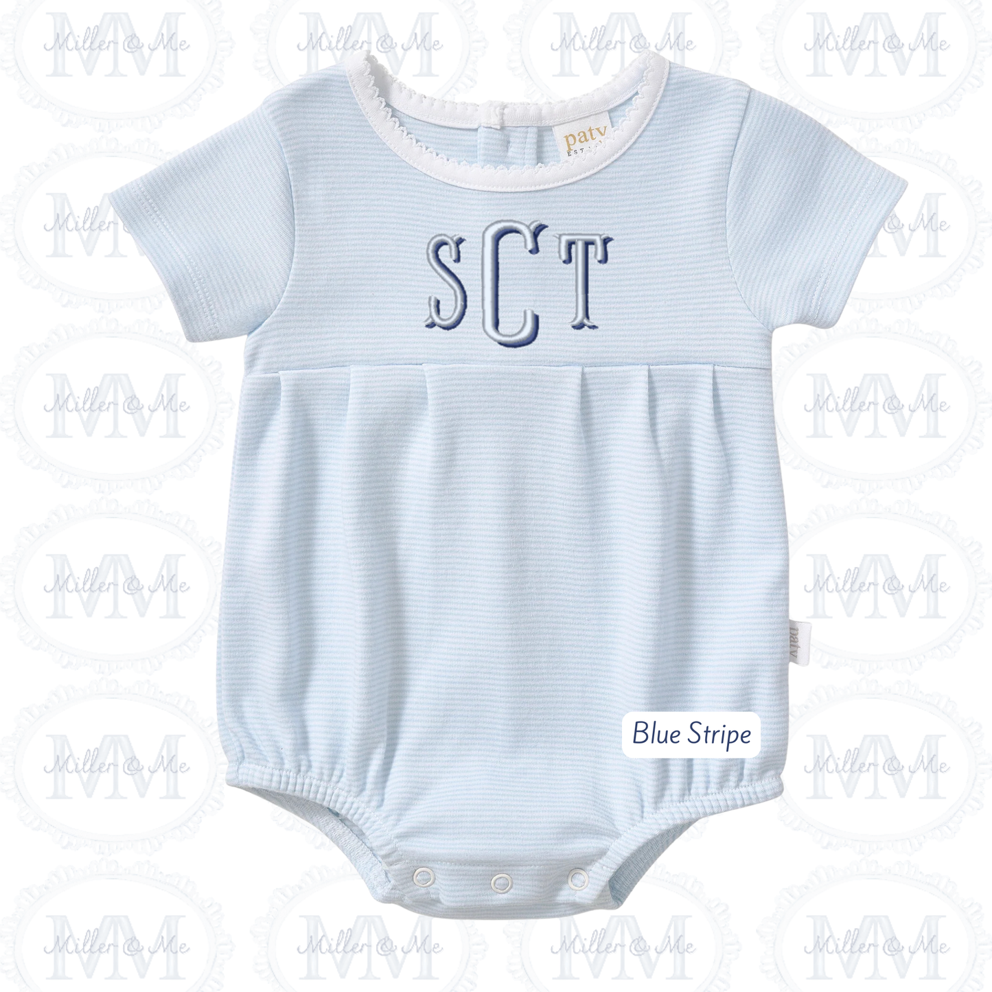 Paty Organic Cotton Bubble with Picot Trim and Pleated Front