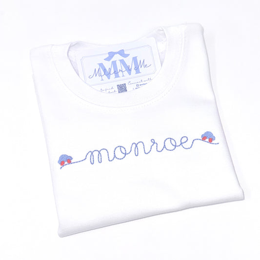 Boys Personalized Car Font Shirt