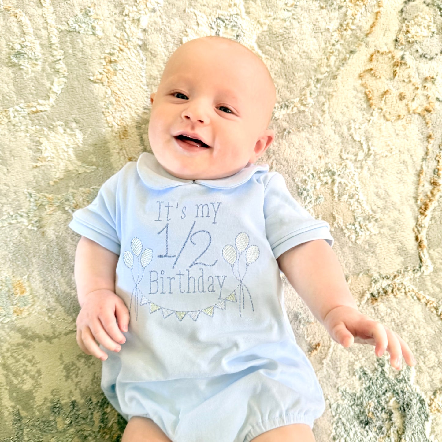 Baby Boy Half Birthday Bubble