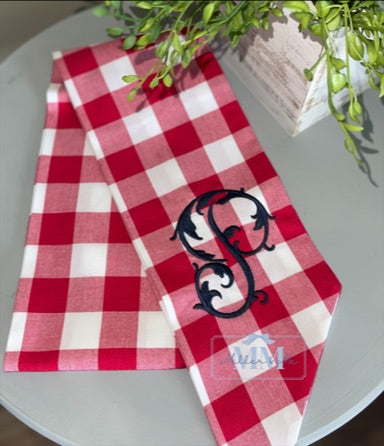 Personalized Gingham Wreath Sash