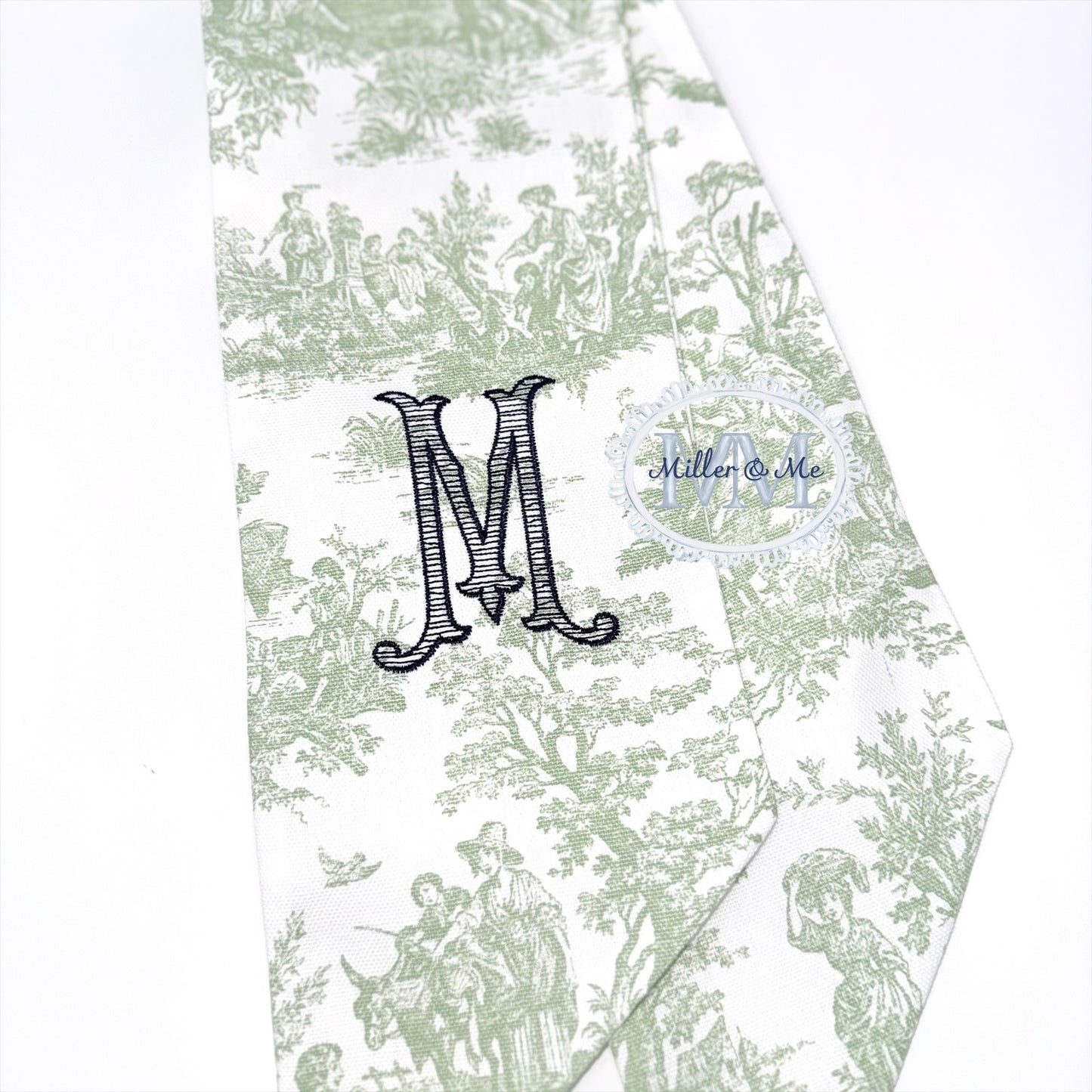 Toile Wreath Sash