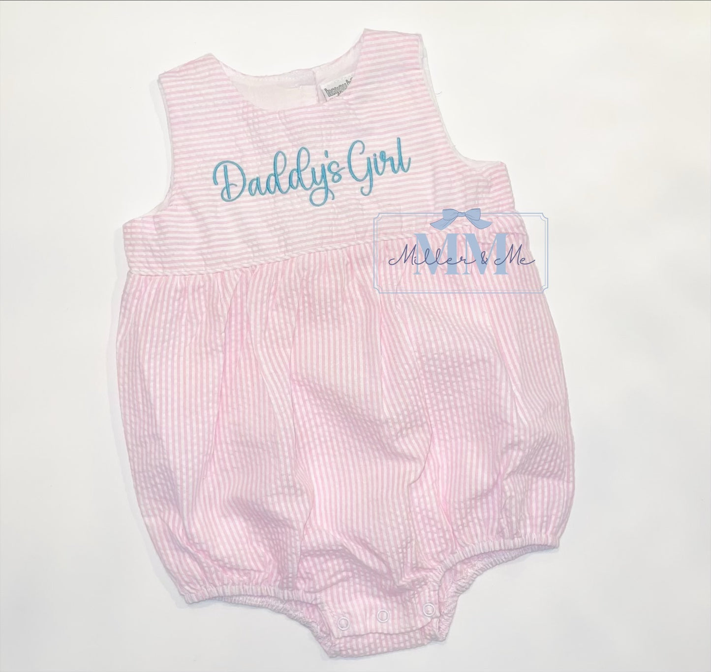 Girls Seersucker Daddy's Girl Bubble