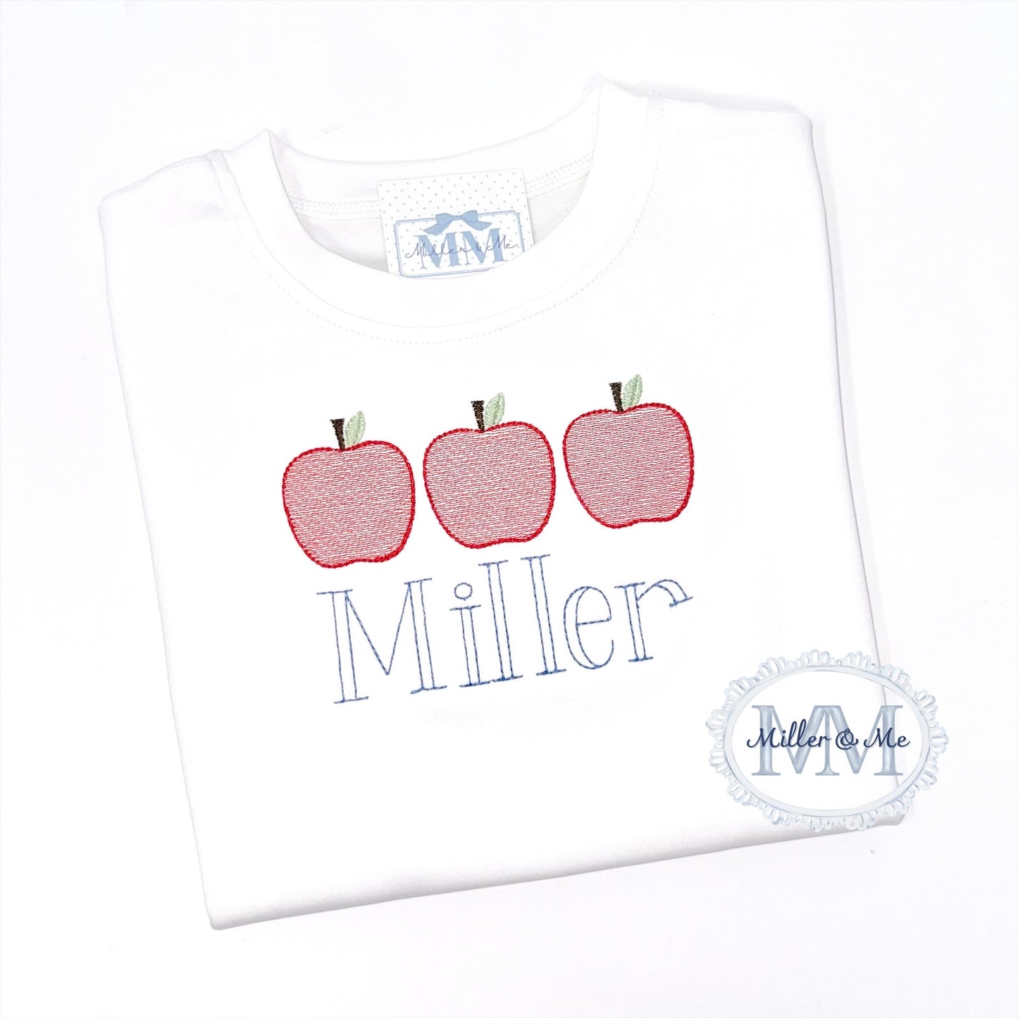 Unisex Back to School Sketch Apple Trio Shirt
