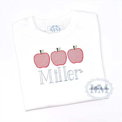 Unisex Back to School Sketch Apple Trio Shirt