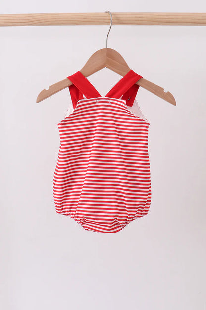 Patriotic Red Stripe Blue Star Bubble