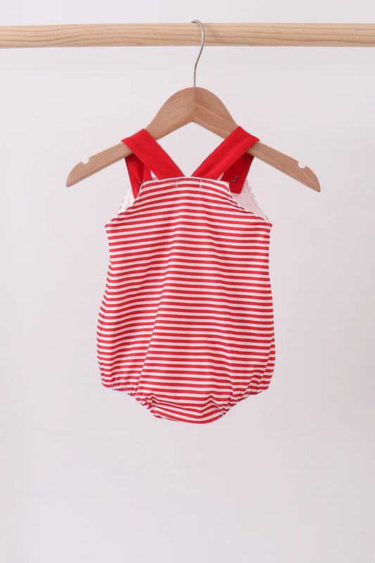 Patriotic Red Stripe Blue Star Bubble
