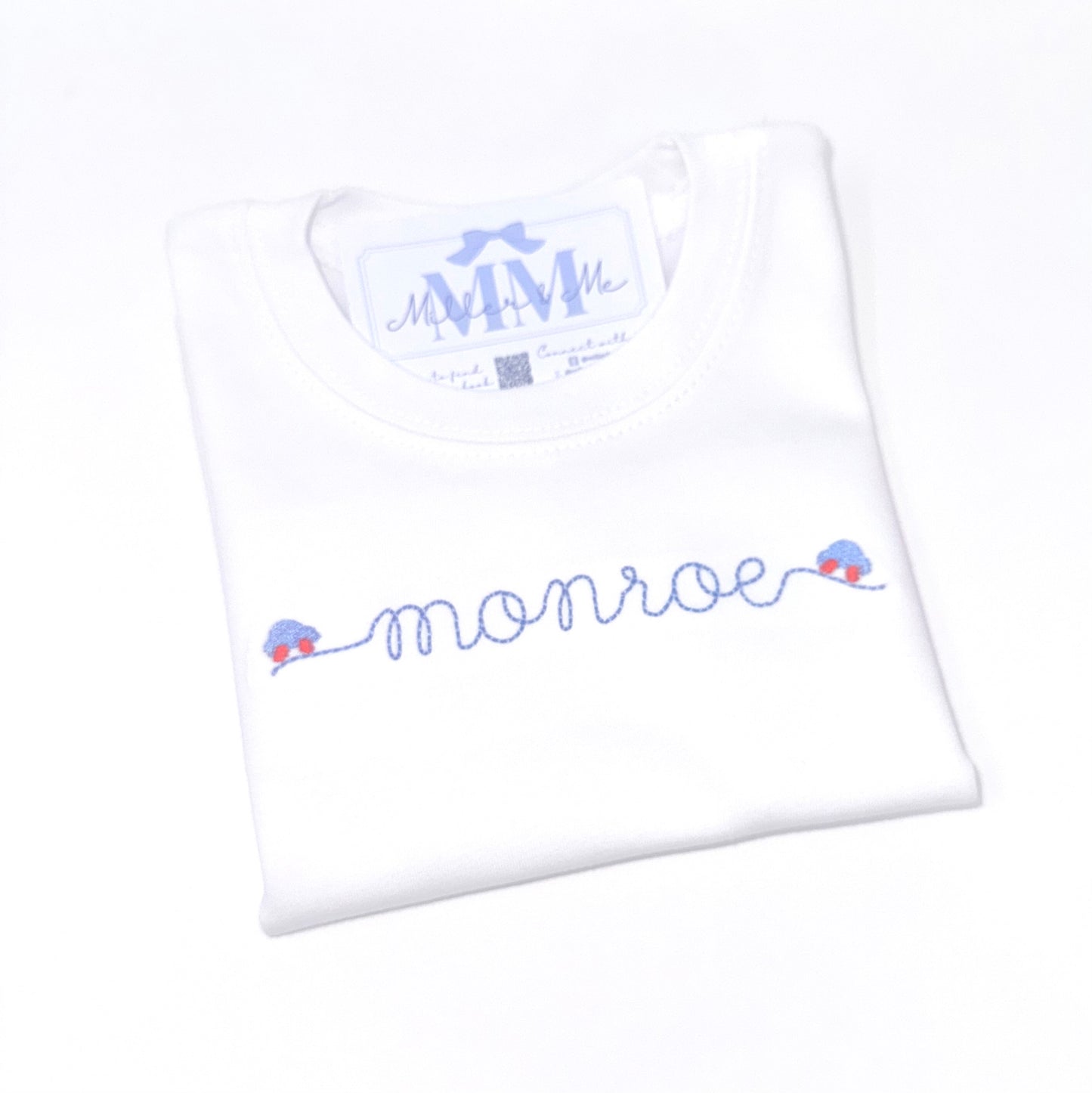 Boys Personalized Car Font Shirt