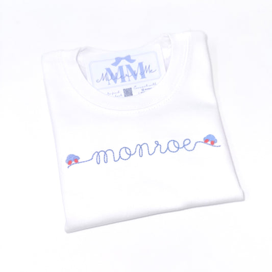 Boys Personalized Car Font Shirt