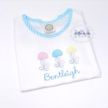 Girls Jellyfish Beach Theme Shirt