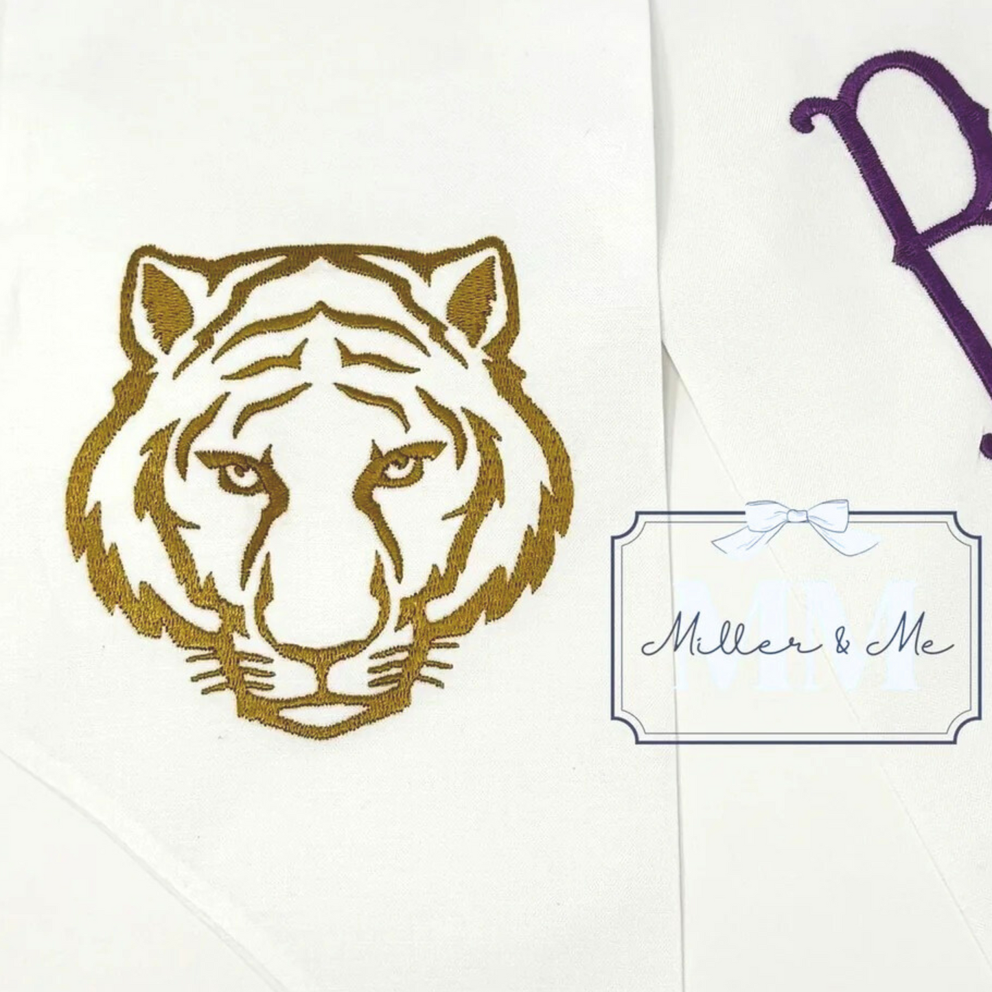 Tiger Personalized Wreath Sash