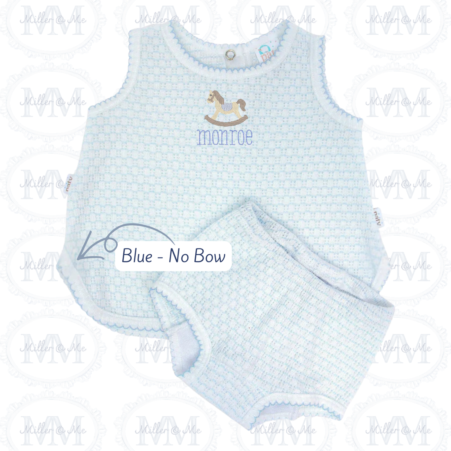 Paty Knit Pinstripe Diaper Set