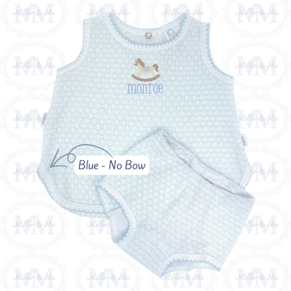 Paty Knit Pinstripe Diaper Set