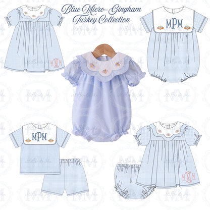 Blue Micro Gingham Turkey collection