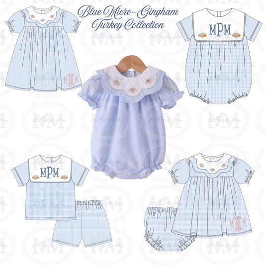 Blue Micro Gingham Turkey collection