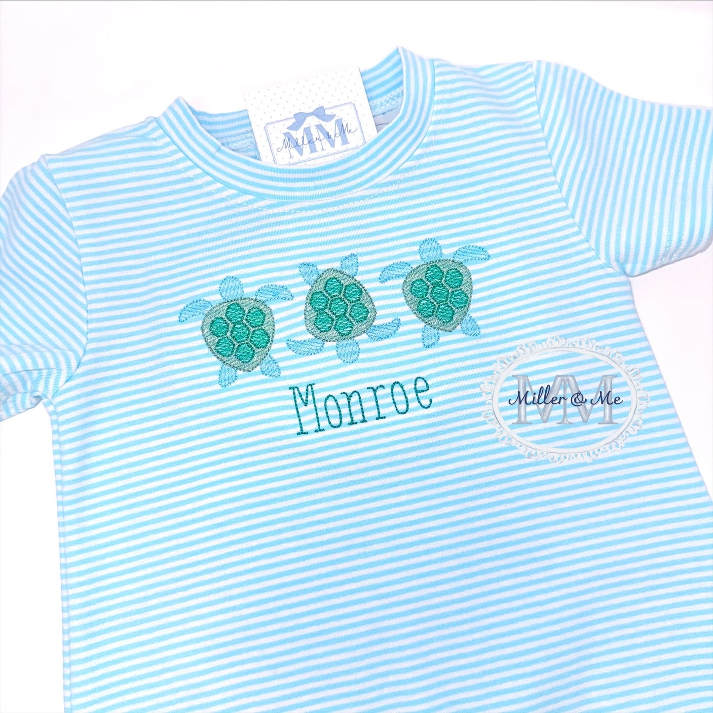 Boys Sea Turtle Personalized Romper