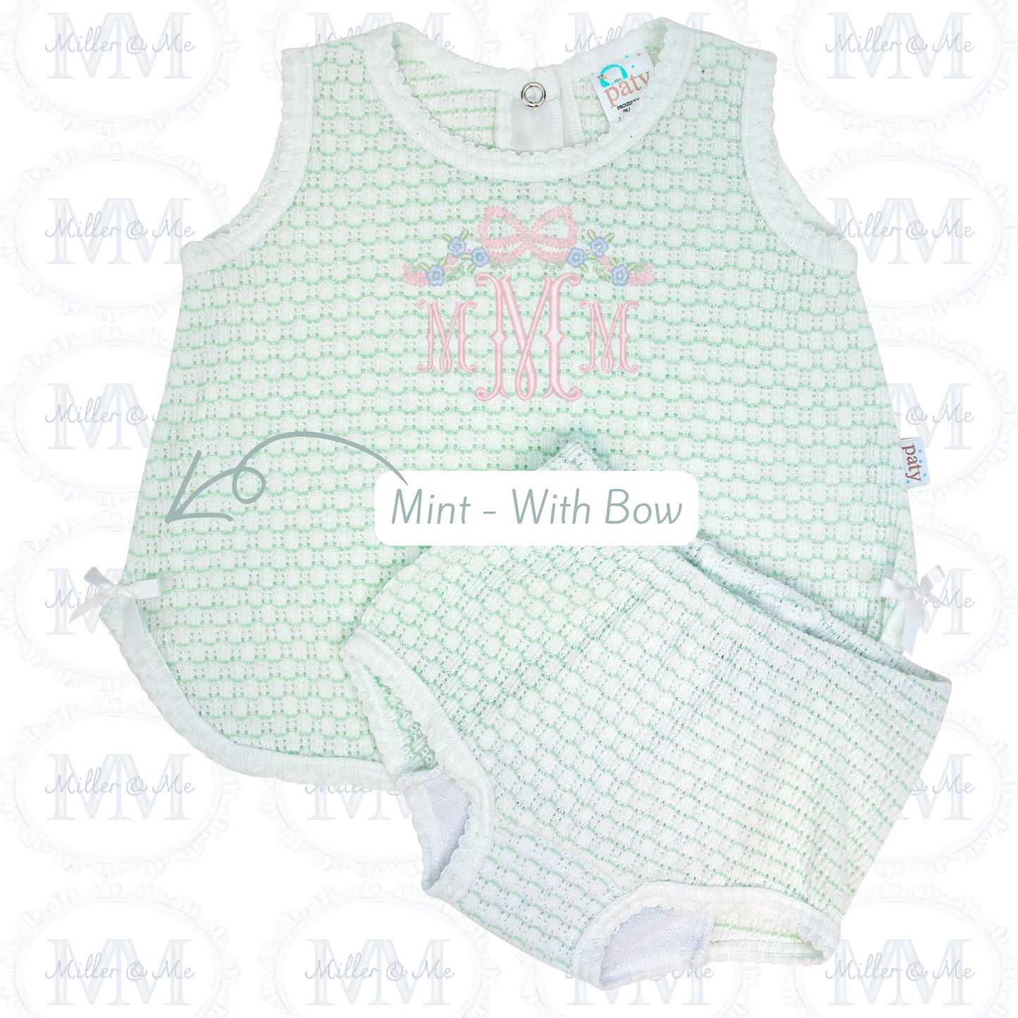Paty Knit Pinstripe Diaper Set