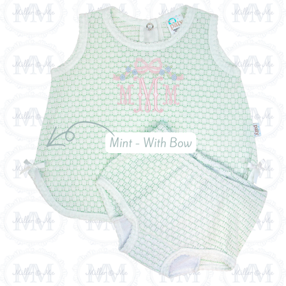 Paty Knit Pinstripe Diaper Set