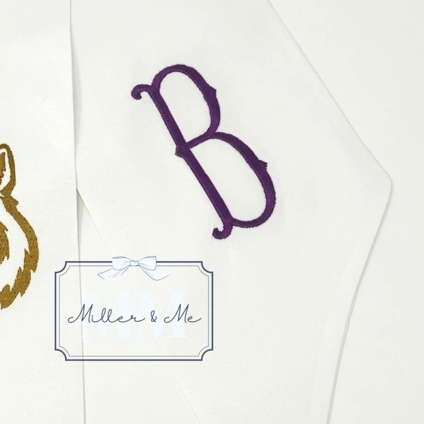 Tiger Personalized Wreath Sash