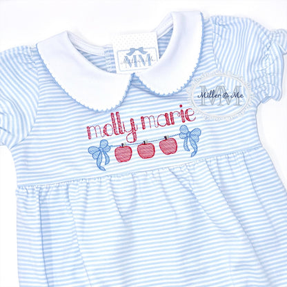 Peter Pan Collar Stripe Back to School Dress