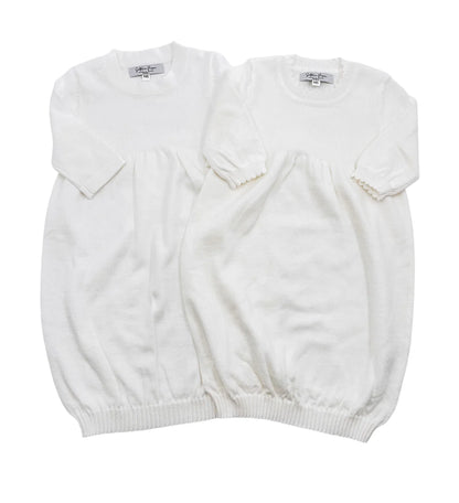 Cream Knit Baby Gown