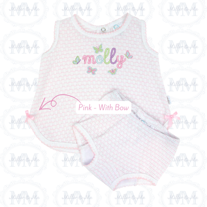 Paty Knit Pinstripe Diaper Set