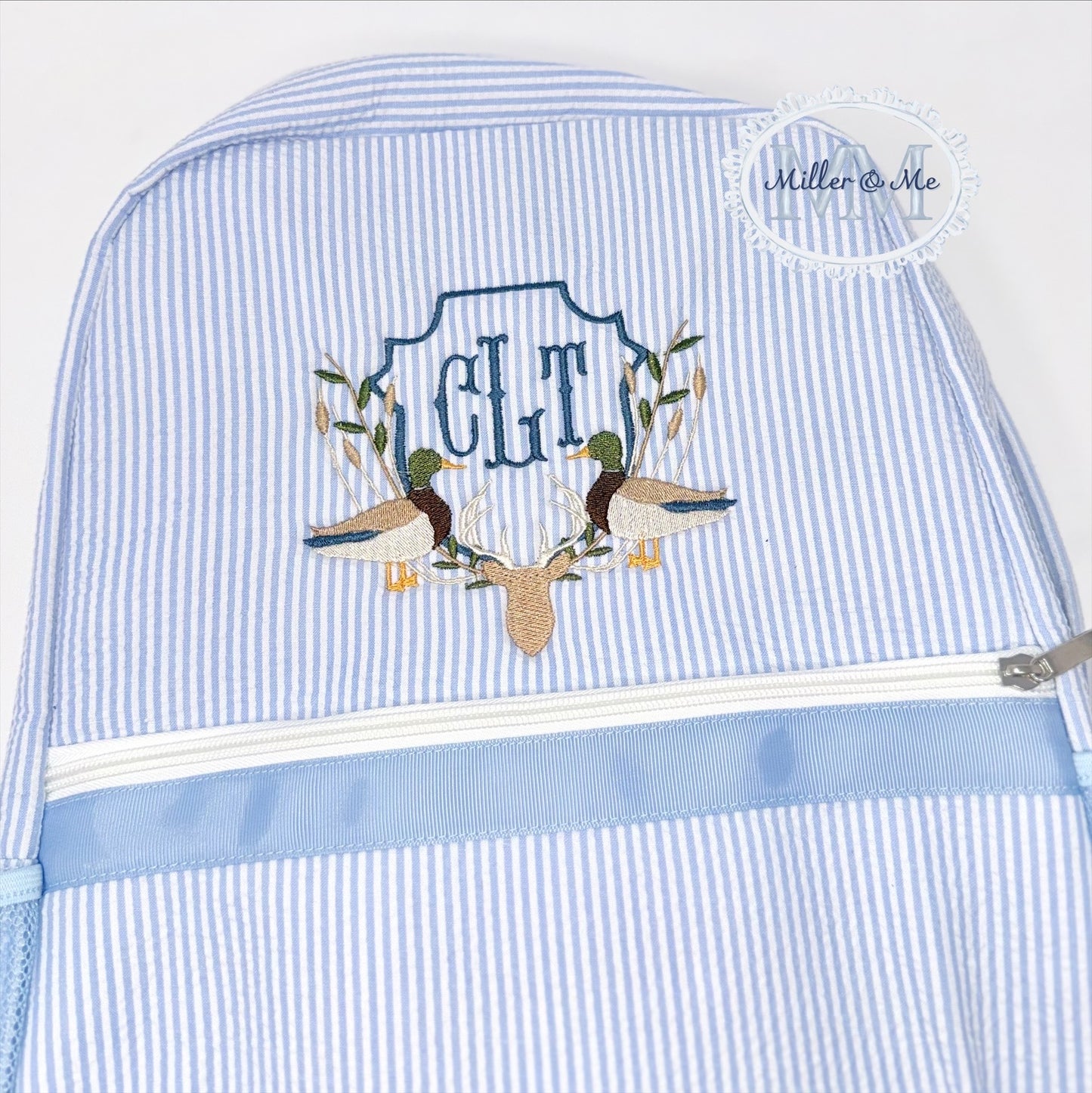Full Size Seersucker Backpack