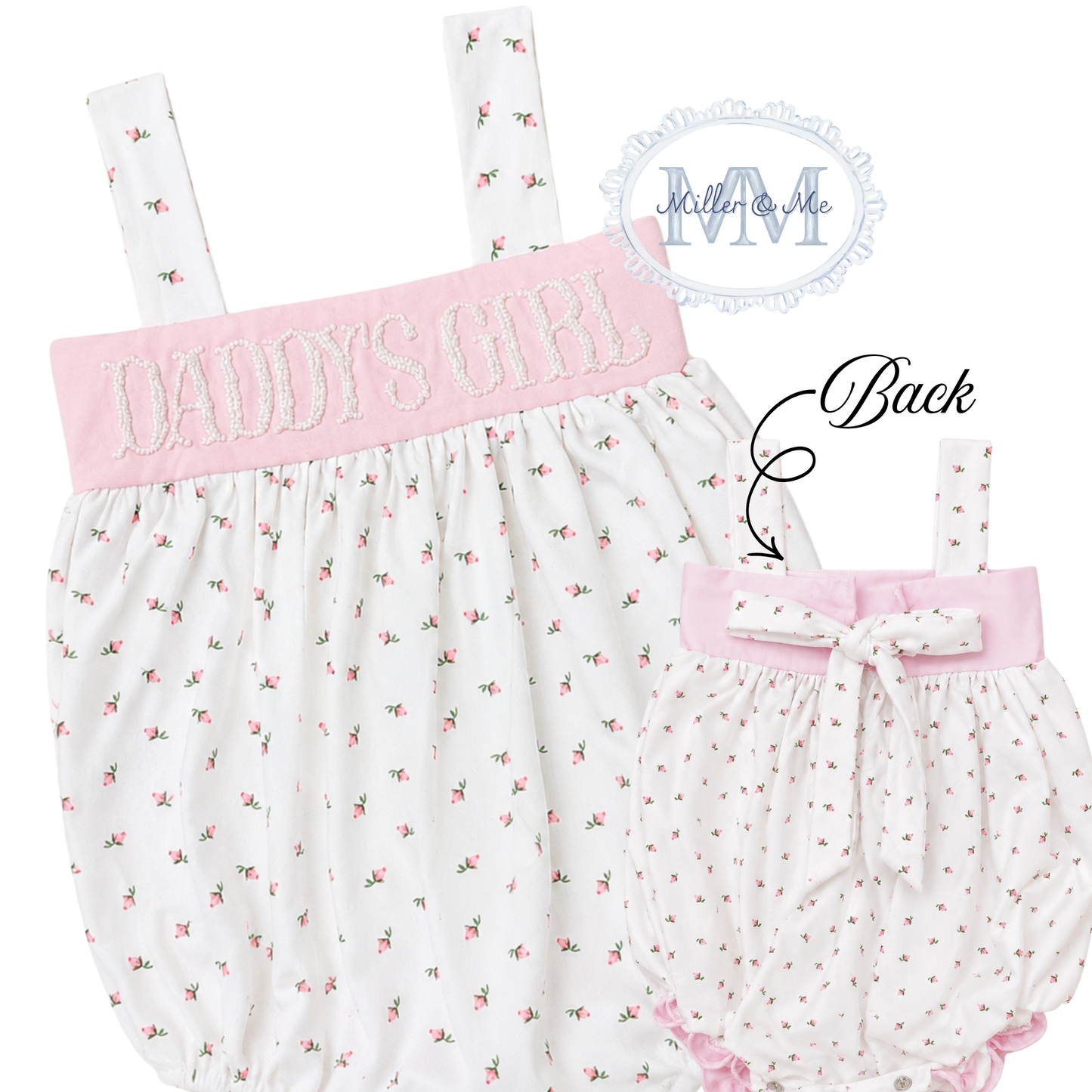 Floral French Knot Daddy's Girl Bubble