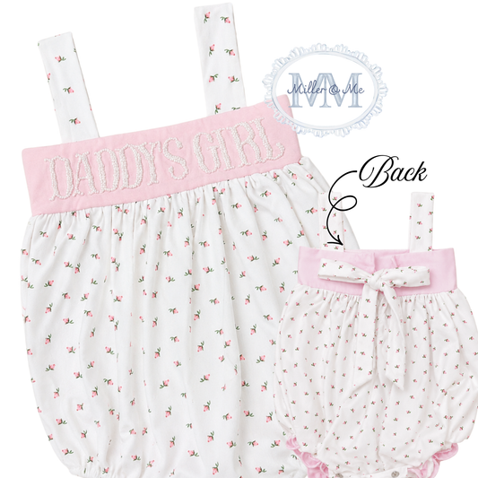 Floral French Knot Daddy's Girl Bubble