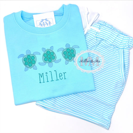 Boys Sea Turtle Personalized Shirt