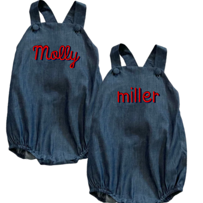 Patriotic Chambray Unisex Sunsuit