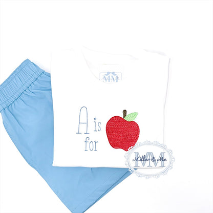 Unisex Back to School A is for Apple Shirt