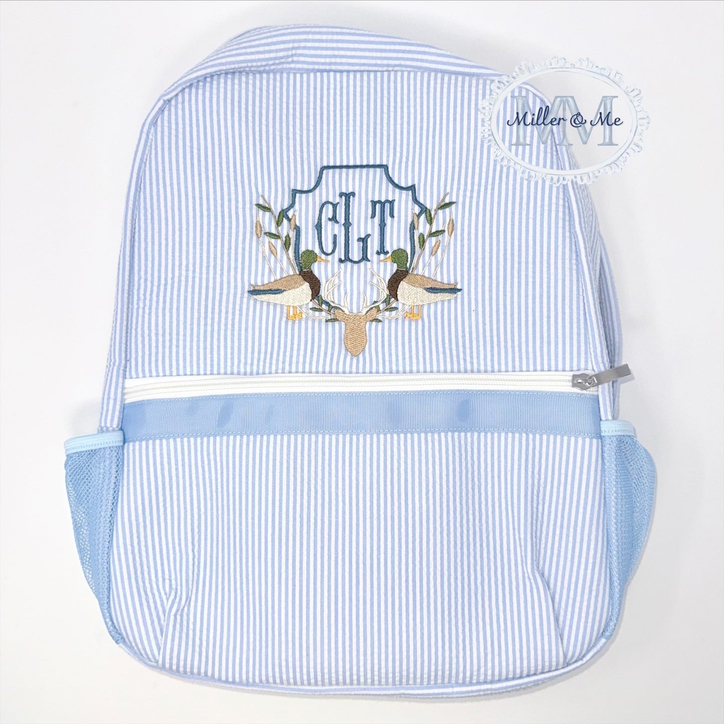 Full Size Seersucker Backpack