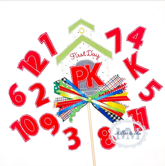 First Day of School - School House Sign with Interchangeable Grades