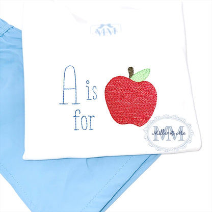 Unisex Back to School A is for Apple Shirt