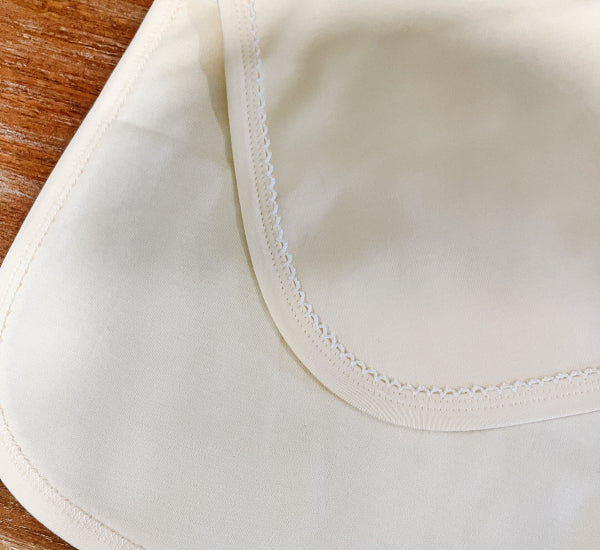 Picot Trim Bib & Burp Cloth