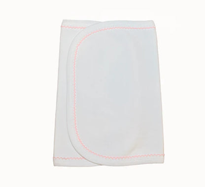 Picot Trim Bib & Burp Cloth