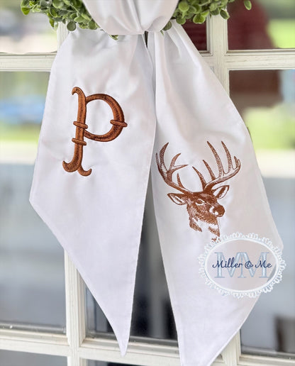 Whitetail Deer Wreath Sash