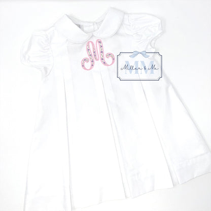 Spring Floral Monogram Pleated Dress