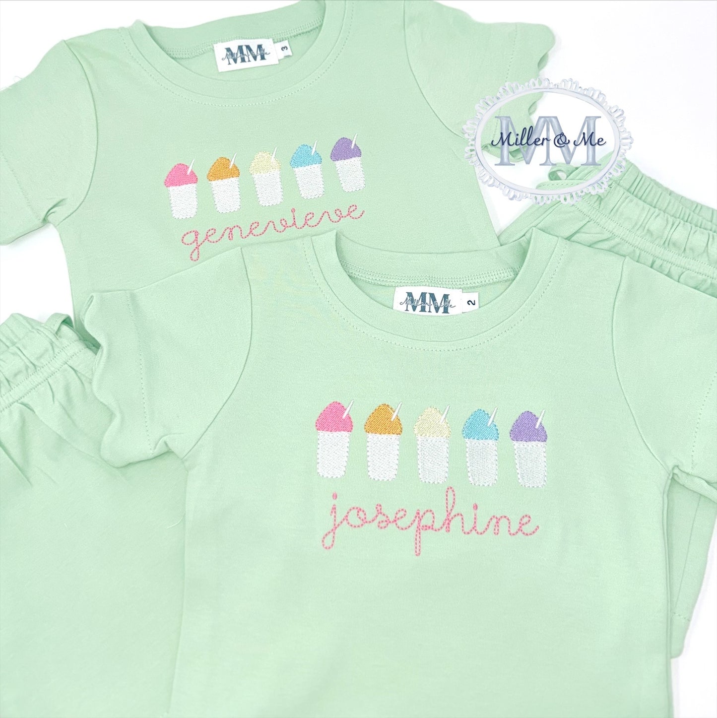 Girls Scalloped Shorts Set