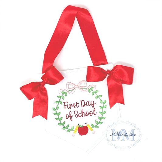 Back to school First Day Personalized Pennant Banner
