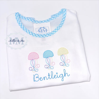 Girls Jellyfish Beach Theme Shirt