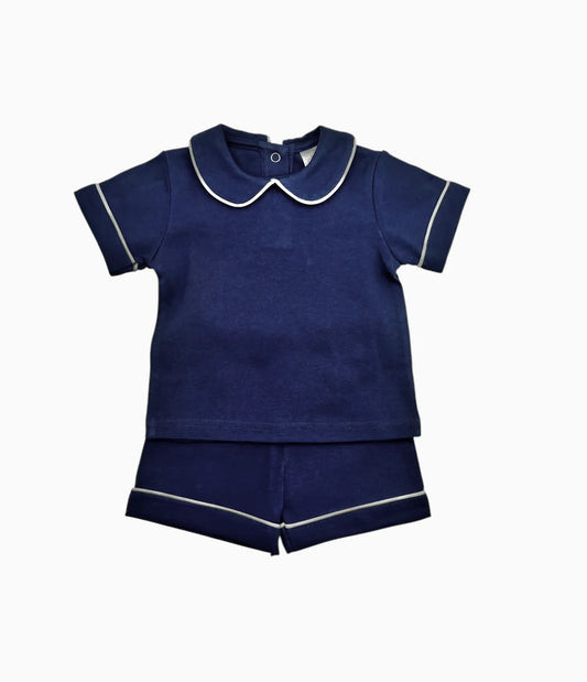 Create Your own Boys Back to School Peter Pan Collar Shorts Set