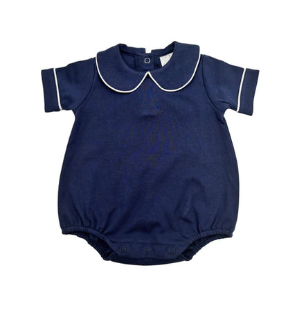Baby Boys Peter Pan Collar PIping Edge Bubbe
