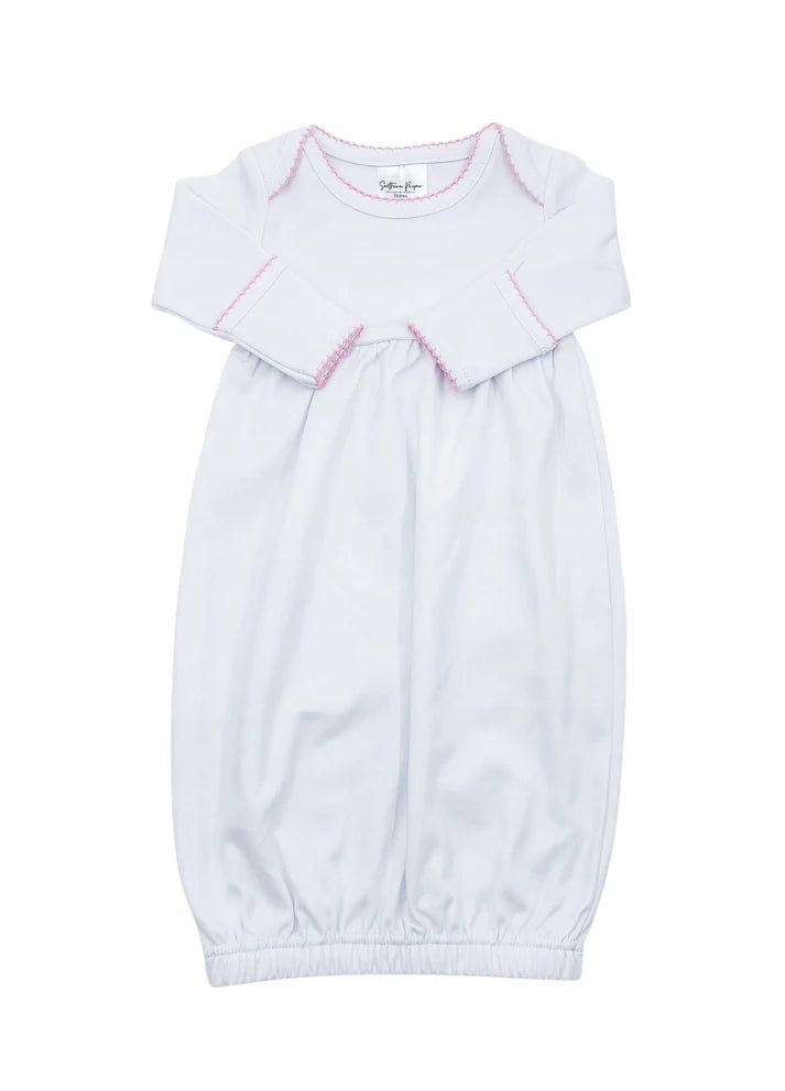 Picot Trim Baby Gown